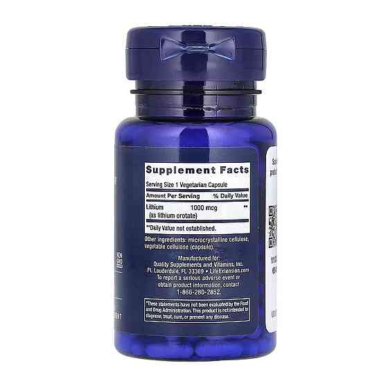 Литий Life Extension Lithium 1000 mcg 100 капс Киев