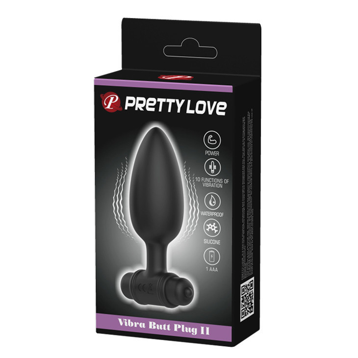 Анальная пробка - Pretty Love Vibra Butt Plug II Black Sex Aura Киев - изображение 10