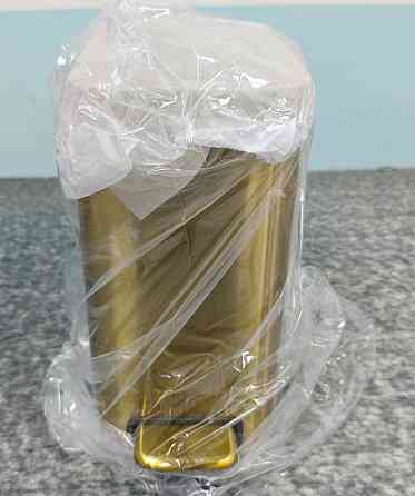 Відро для сміття з плавним закриттям прямокутне Mixxus Premium Quadro-TC0105 Brushed Gold 5 л (колір матове золото) (MI8394) ( ( Харків