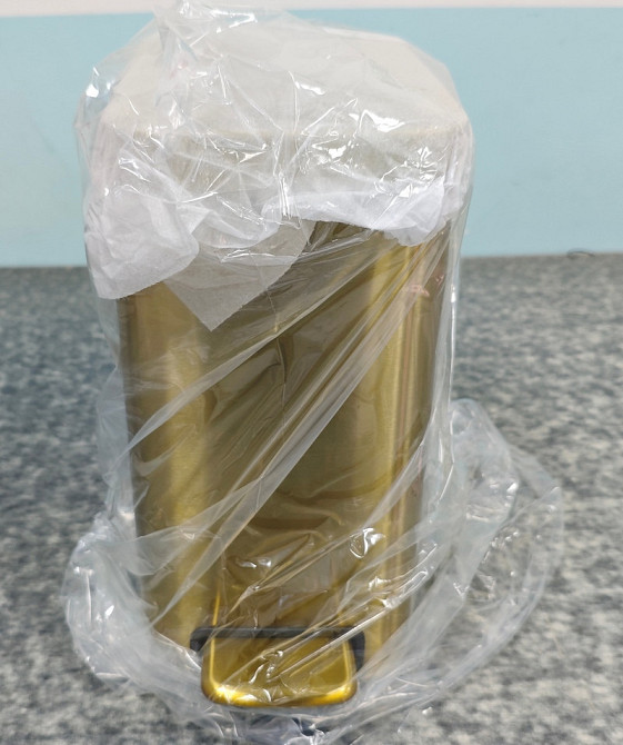 Відро для сміття з плавним закриттям прямокутне Mixxus Premium Quadro-TC0105 Brushed Gold 5 л (колір матове золото) (MI8394) ( ( Харків - фото 3