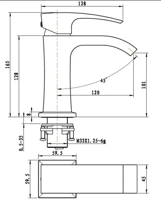 Змішувач для умивальника GAPPO G1007-1, хром Київ - фото 6