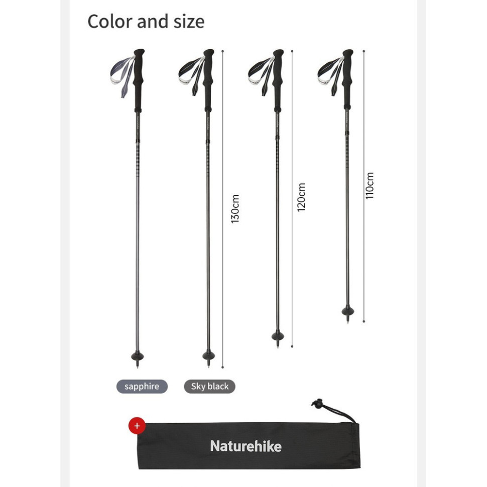 Трекінгова палиця Naturehike CNK2450DS017, 110 см, сіра Киев - изображение 12