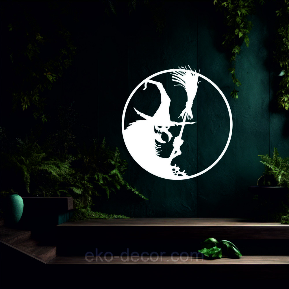 Декоративное настенное Панно «Ведьма», Декор на стену 90*86 см, Белый Киев - изображение 3