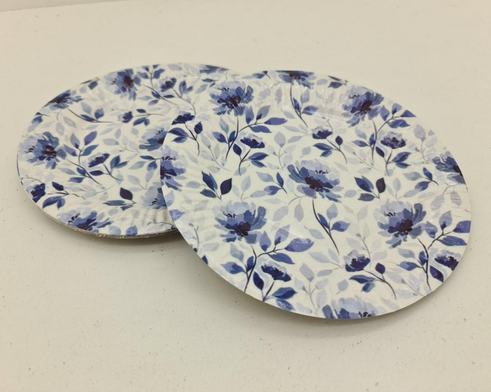 Паперова тарілка з малюнком 18 см "No 29" Глибокі квіти" 10 шт (1 пачка) Харків - фото 3