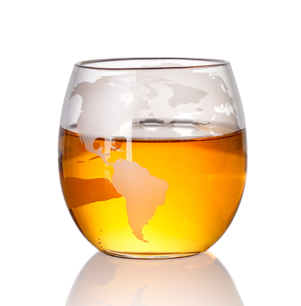 Набір Декантер Навколо світу з камінням для віскі корабель всередині 4 келихи на розносі Кременчук