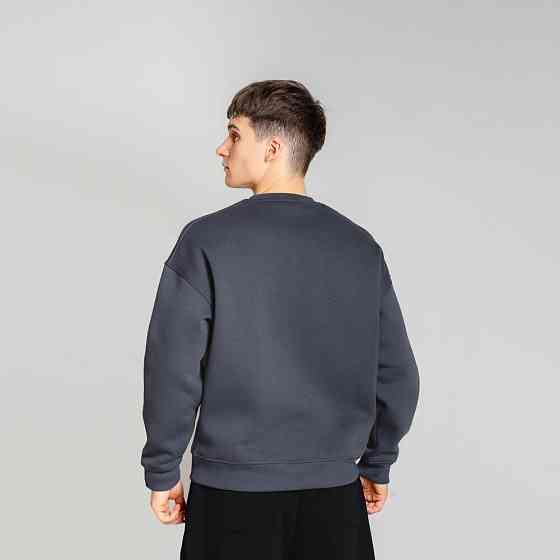 Свитшот Slavni оверсайз мужской темно-серый, Свитшот Slavni Ample тринитка начес темно-серый Киев