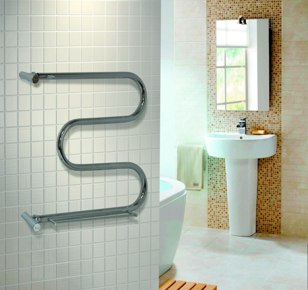 Водяна рушникосушка Mario Змійка ∅25 з полицею 525x500/500 Київ - фото 4