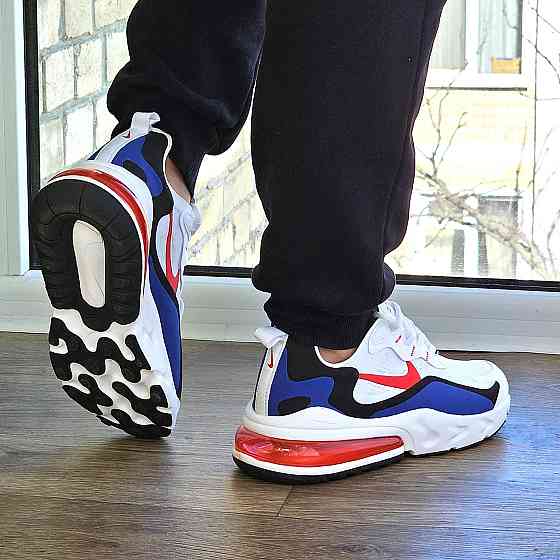 Кроссовки Nike 270 Сеточка Мужские Белые Найк с Амортизацией Летние (размеры: 41,42,43,44,45) Видео Обзор Днепр