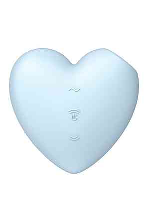 Вакуумний стимулятор-серце з вібрацією Satisfyer Cutie Heart Blue Sex Aura Київ