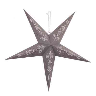 Елочная игрушка Novogod`ko Звезда бумажная 3D, матовое серебро, 60 см, LED (974216) Винница