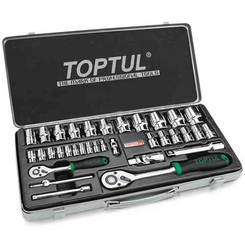 Набір головок з тріскачкою TOPTUL 1/4", 1/2" 34ед. GCAD3401 Чернігів