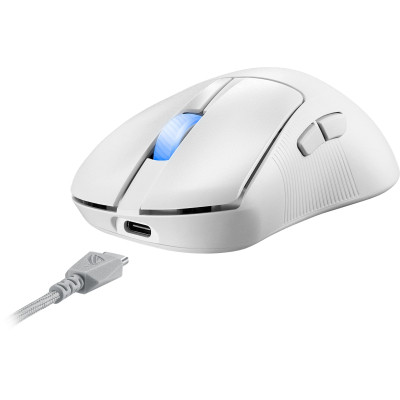 Мышка ASUS ROG Keris II WL ACE Wireless/Bluetooth/USB White (90MP03N0-BMUA10) Винница - изображение 4