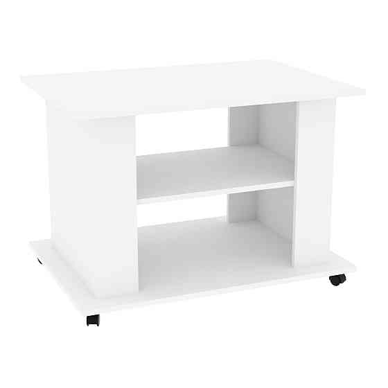 Стол журнальный Квант №3, Белый, 850/600/600 Львов