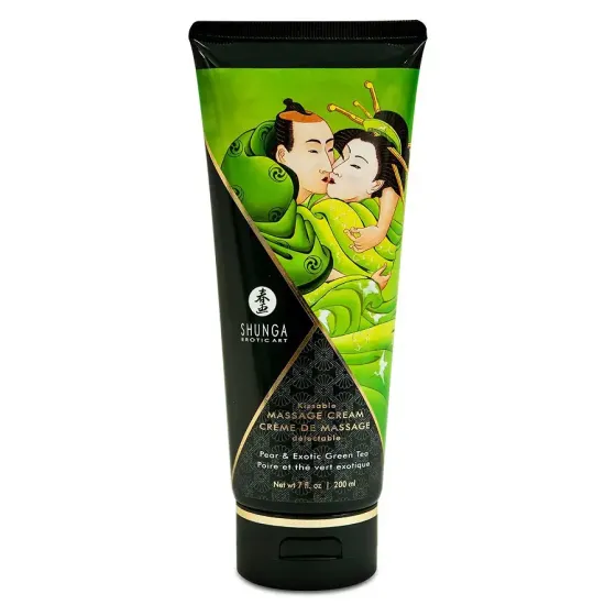 Їстівний масажний крем Shunga Kissable Massage Cream – Pear & Exotic Green Tea (200 мл) Львів