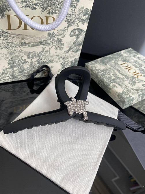 Брендова шпилька для волосся Діор Dior, чорна Одеса - фото 1