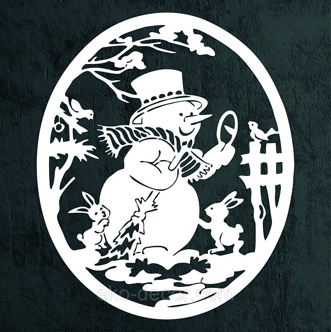 Декоративне настінне Панно «Сніговик», Декор на стену Київ - фото 7