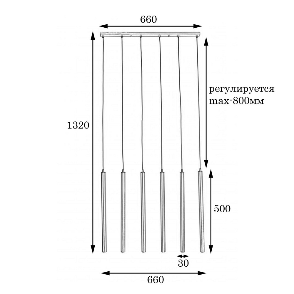 Люстра с подвесными трубками 6-G9-Beatrice NL 3045-6 BN Киев - изображение 4