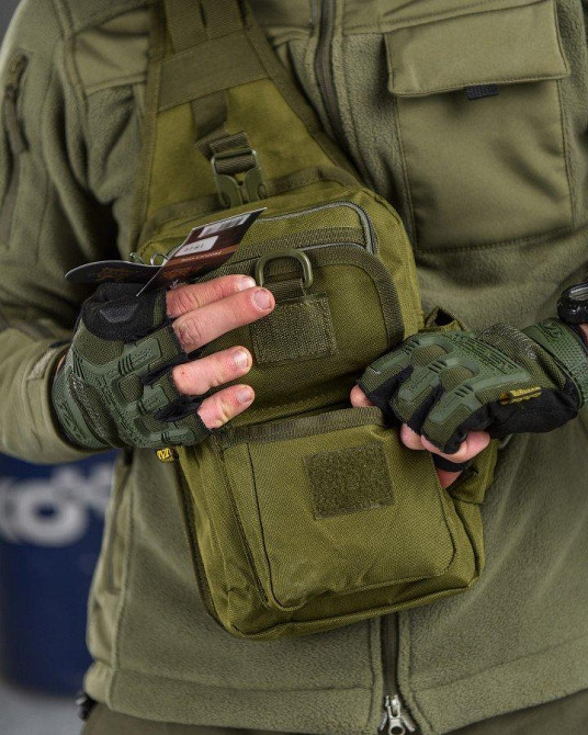 Рюкзак тактичний (Сумка-слінг) SILVER KNIGHT oliva Одеса - фото 4