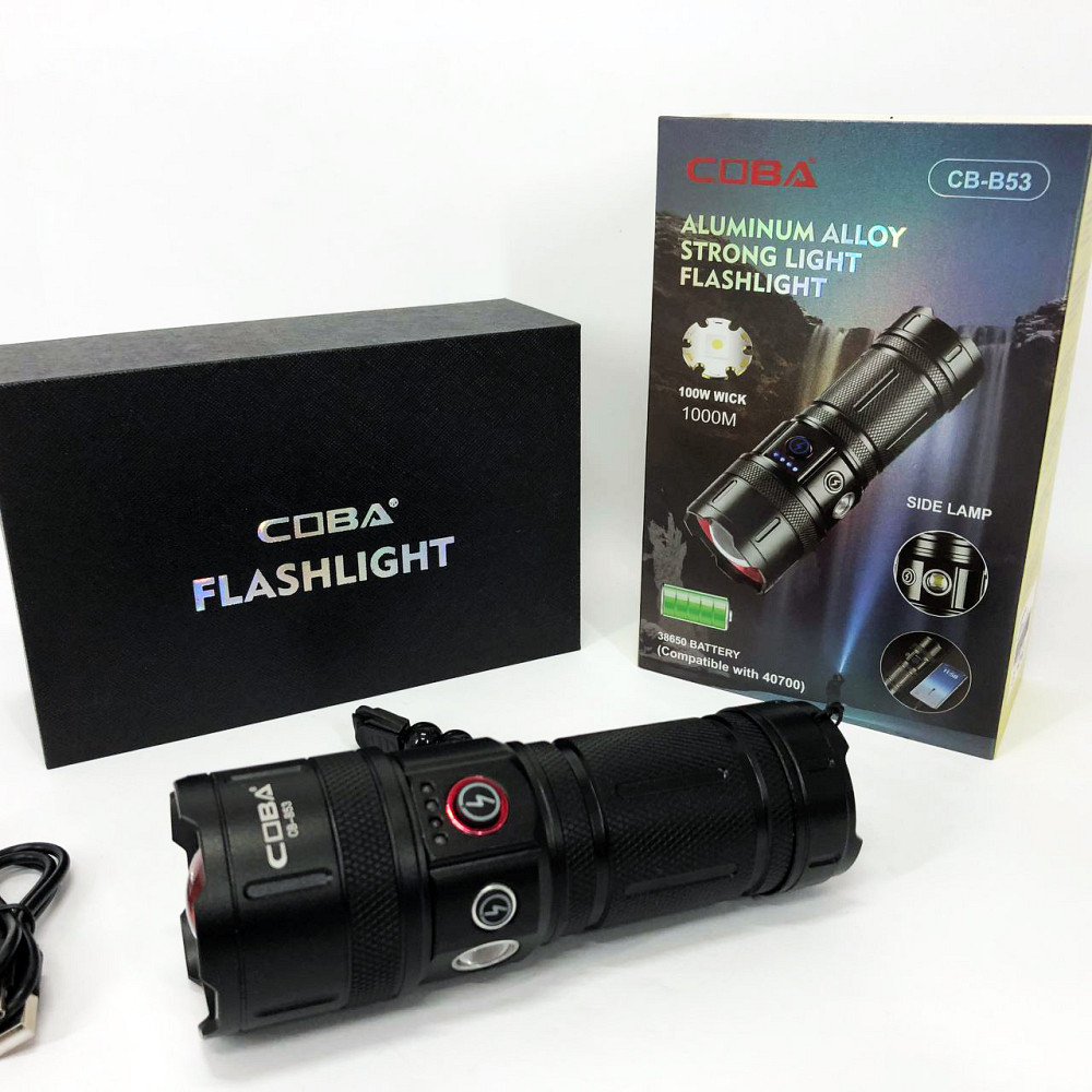 Ручной фонарь с высокой яркостью, Мощный фонарь с возможностью зарядки переносной лед лампой YR-37 Львов - изображение 5