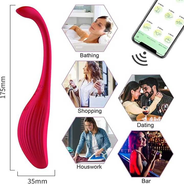 Яскраве смарт віброяйце Love Spouse — Смарт вібратори Вінниця - фото 5