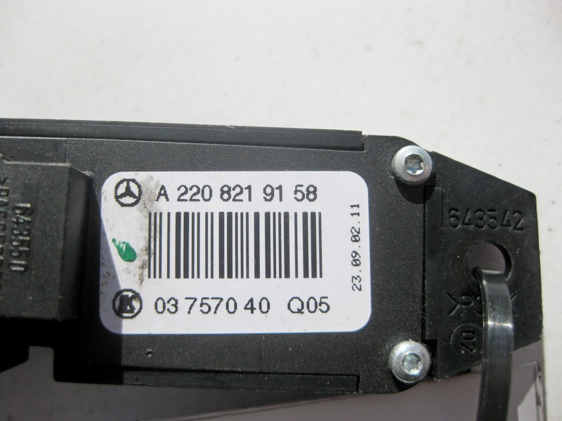 Mercedes-Benz  A2208219158 Кнопка включення додаткового обігрівача S-Class W220 Одесса - изображение 3