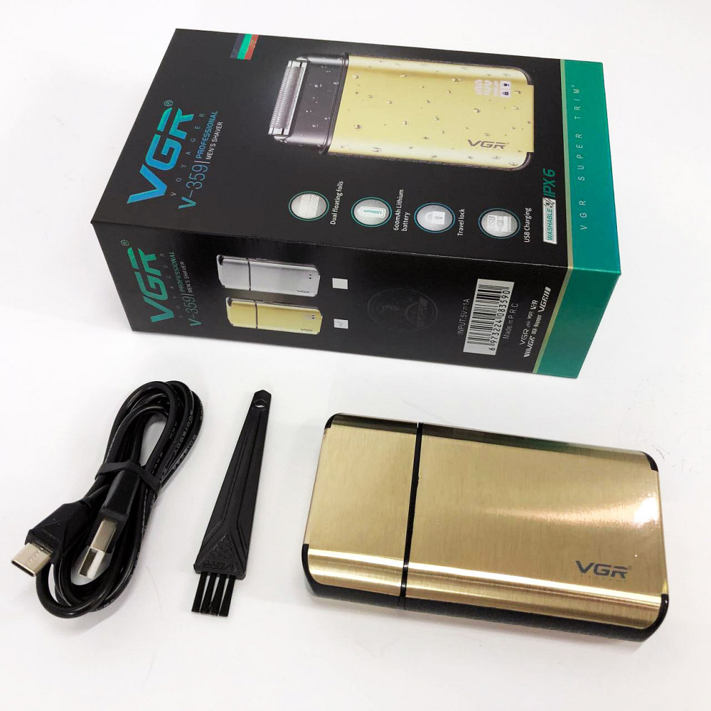 Чоловіча електрична акумуляторна електробритва VGR, Портативна чоловіча бритва на акумуляторі SH-40 Львів - фото 13