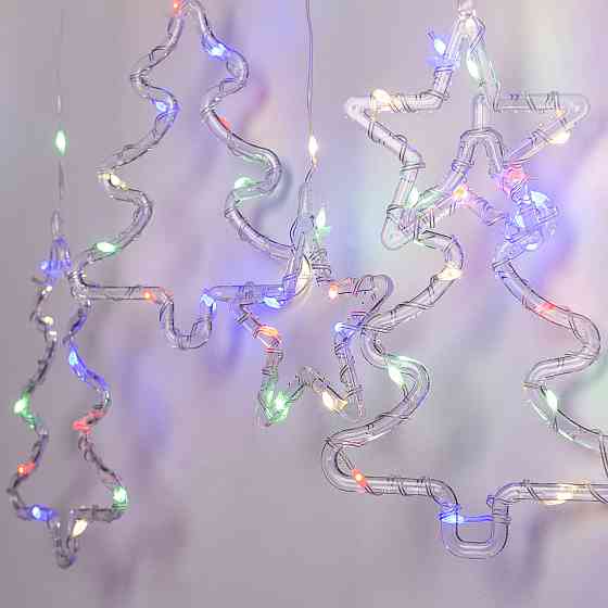 Garlando Гірлянда штора світлодіодна GarlandoPro зірка та ялинка 120LED 3х0,9 м 8 режимів 17330 Київ