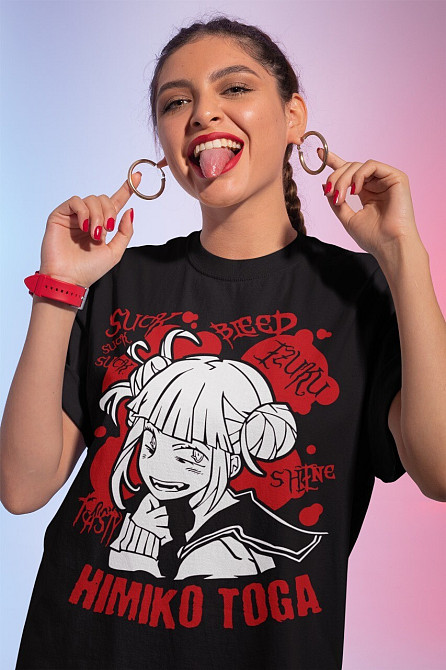 Футболка для хлопчика з аніме принтом Моя геройська академія оверсайз (зріст від 165 до 180) Чорний AnimeJ0535m Дніпро - фото 3