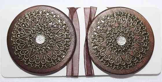 Магніти для штор і гардин (171м) Карпати набір 2 шт Коричневий з бронзовим (81-082) Київ