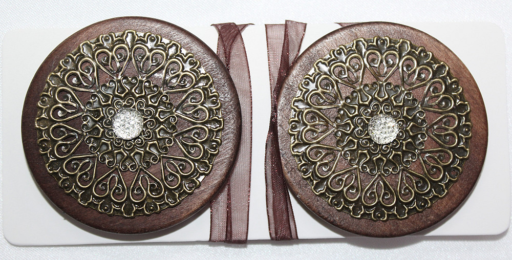 Магніти для штор і гардин (171м) Карпати набір 2 шт Коричневий з бронзовим (81-082) Київ - фото 4