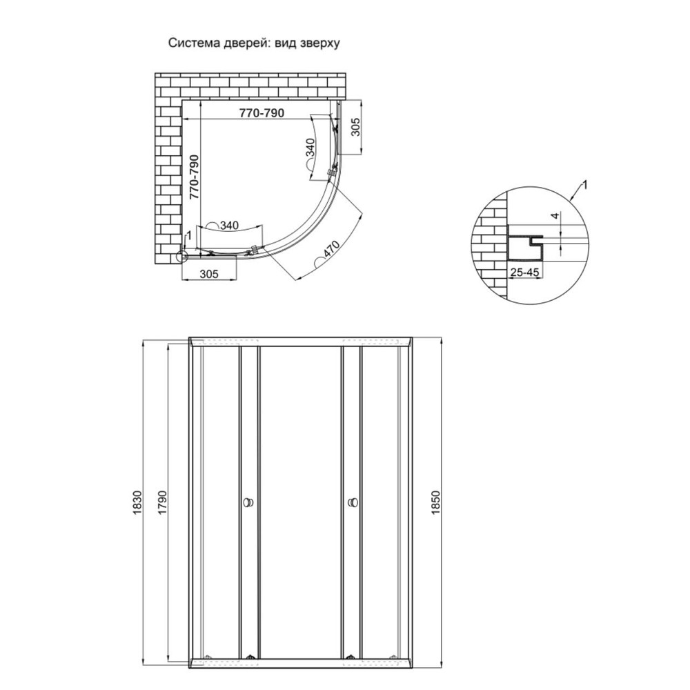 Душова кабіна Lidz Latwa SC80x80.SAT.LOW.GR, скло тоноване 4 мм без піддона Київ - фото 9