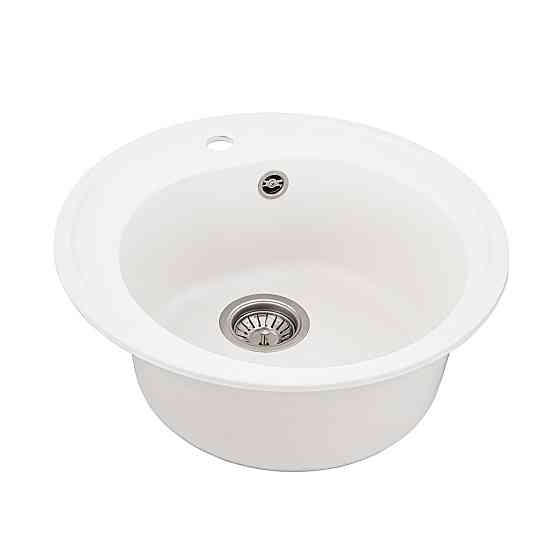 VALESO Гранітна мийка для кухні VALESO LUNA 510 матова Білосніжна Киев