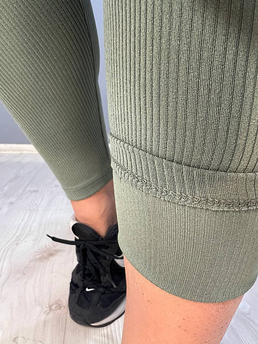 Лосини жіночі LADY HUREM 2247 рубчик широкий утягуючий пояс хакі, хакі, M Київ - фото 20