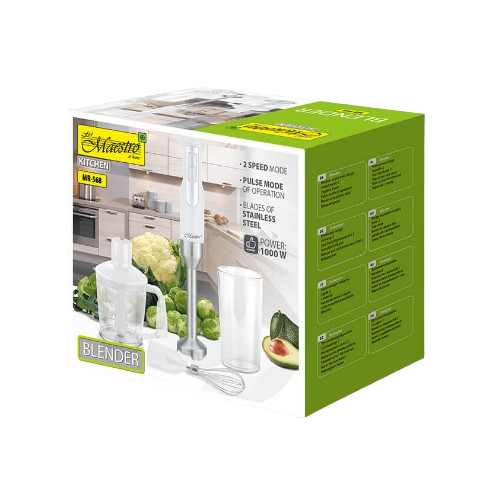 Блендер погружний 1000W 4 змінні ножі MR-568 Maestro Житомир - изображение 2