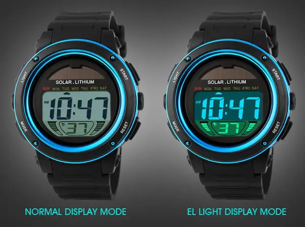 Чоловічий спортивний годинник Skmei 1096 із сонячною батареєю (Синій) Вінниця - фото 8