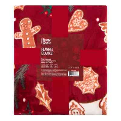 Плед Ardesto Christmas Flannel 160х200см, 100% поліестер, імбирні будиночки (ART0121PB) Вінниця