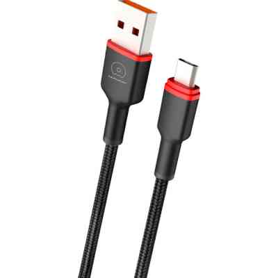 Дата кабель USB 2.0 AM to USB-C 1.0m 2.4A X203 black WUW (6972573336203) Вінниця
