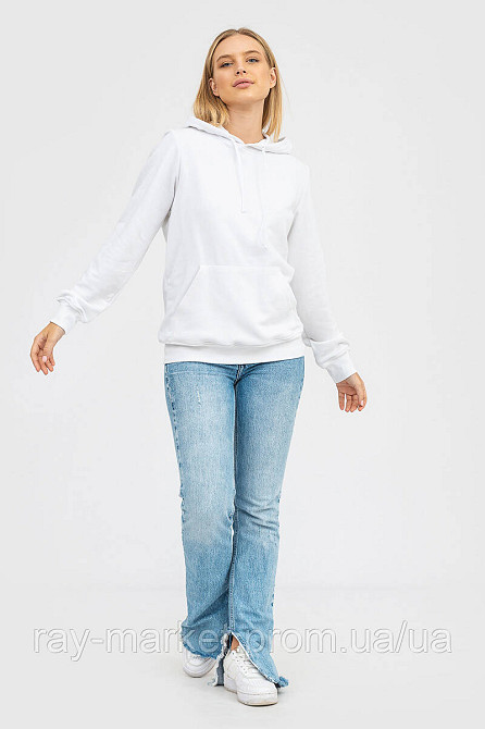 Худі базове утеплене Ray Basic жіноче біле (U0401W-White) L Київ - фото 5
