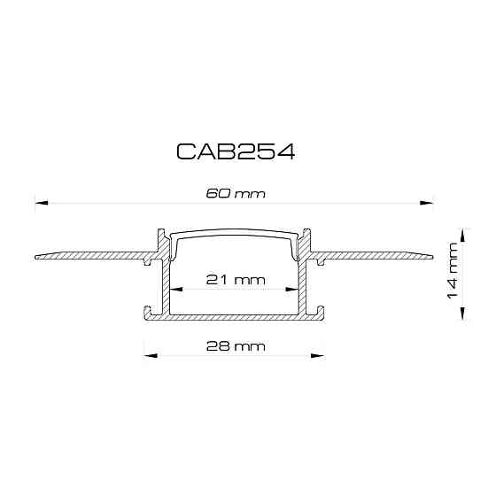 Профіль для світлодіодної стрічки Feron CAB254 Харків
