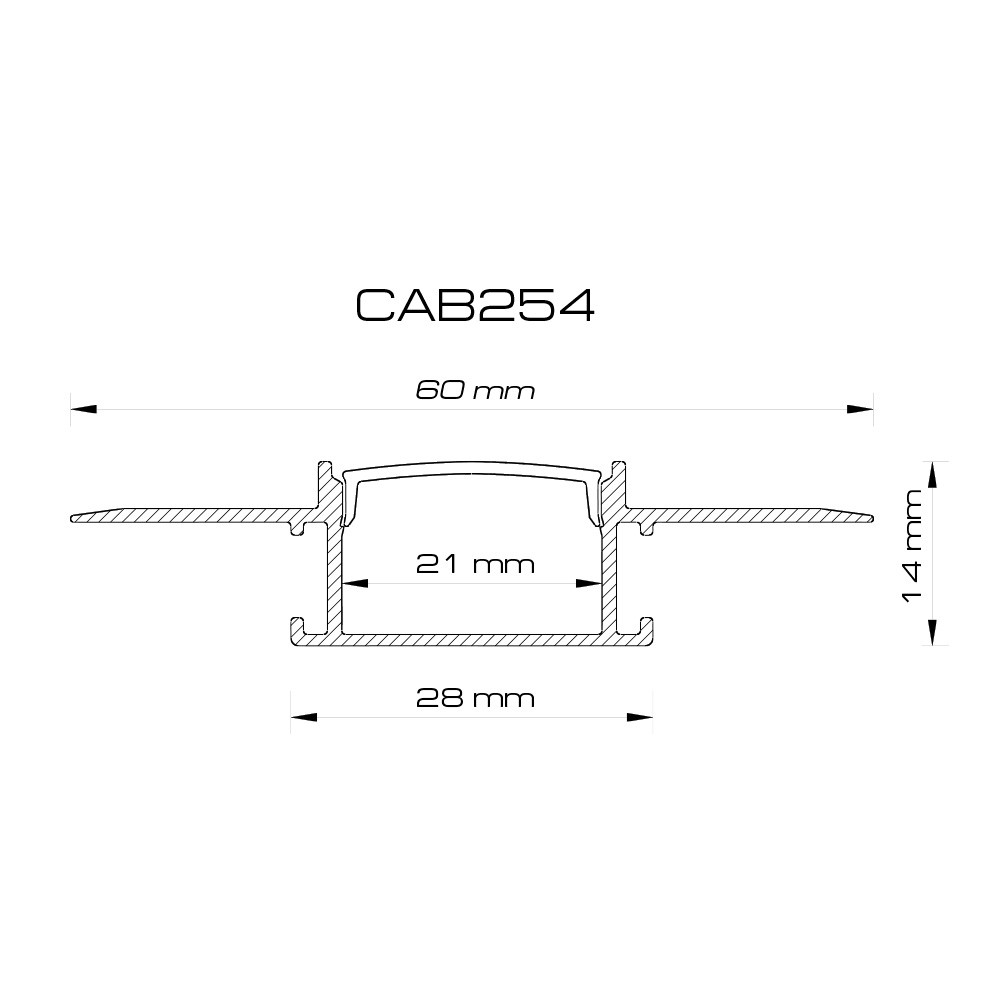 Профіль для світлодіодної стрічки Feron CAB254 Харків - фото 3