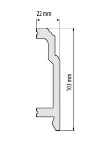 Плинтус под покраску из дюрополимера Элегант LPC - 26 (2м.п.) 103х22мм Днепр - изображение 3