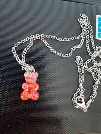 Підвіска ведмедик, з конфетті - довжина 50см, смола, цинковий сплав Київ