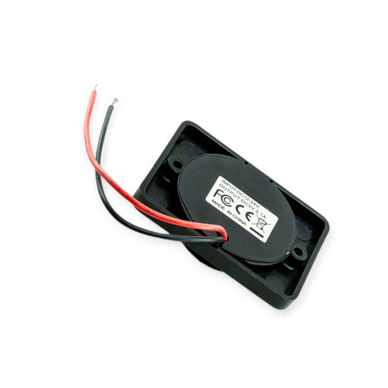 Гніздо накладне 2 USB 1A, 2,1A, 12-24В, посадковий розмір 48х64мм, кришка, з підсвічуванням синій Мукачево - фото 1