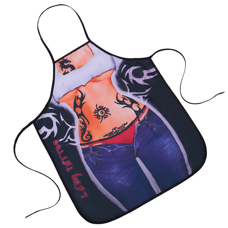 Фартук с приколом женщина с татуировками 75 на 60 см разноцветный Киев - изображение 2