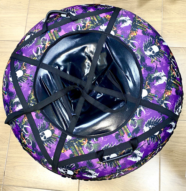 Тюбінг/ плюшка для катання/надувні санки 100 см Вишневе - фото 3