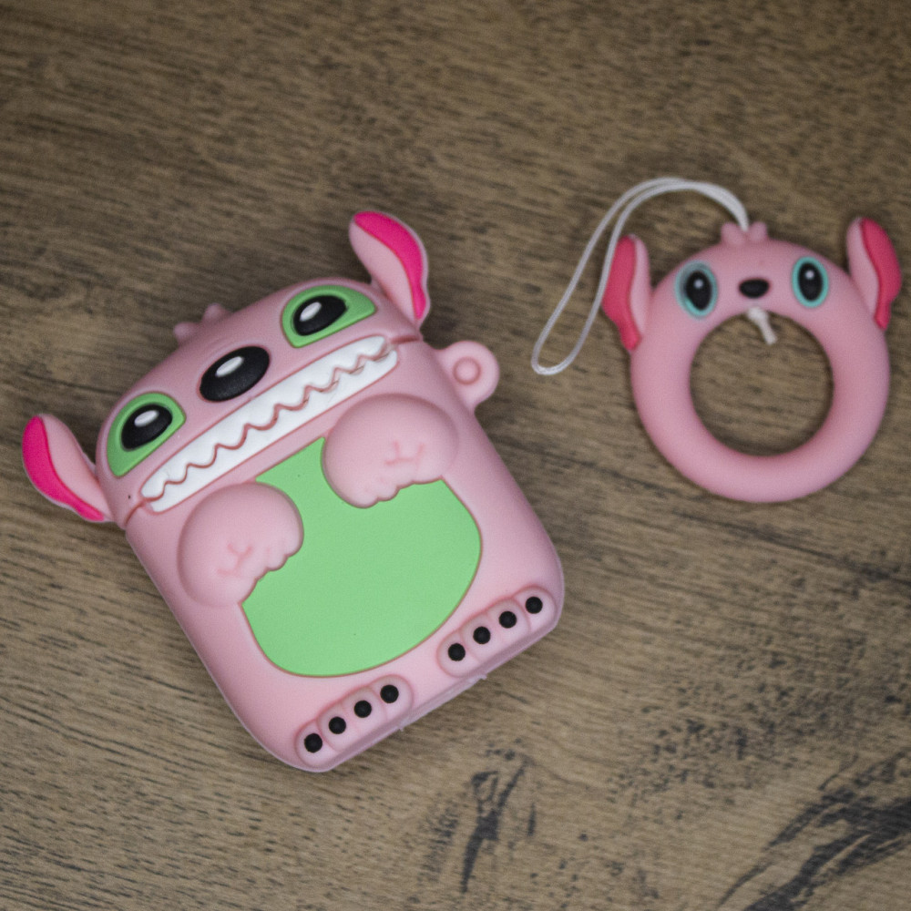 3D чехол для AirPods 1/2 Stitch Pink Киев - изображение 1