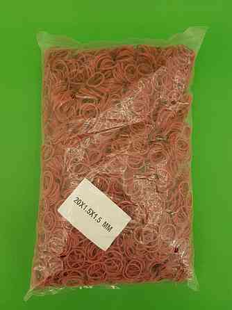 Резинка для денег фиксирующая  №20 ( красная)*1,2мм  1 кг 