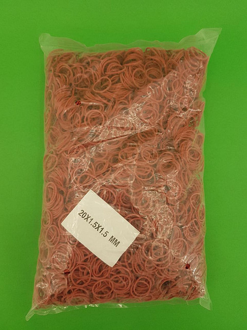 Резинка для денег фиксирующая  №20 ( красная)*1,2мм  1 кг 