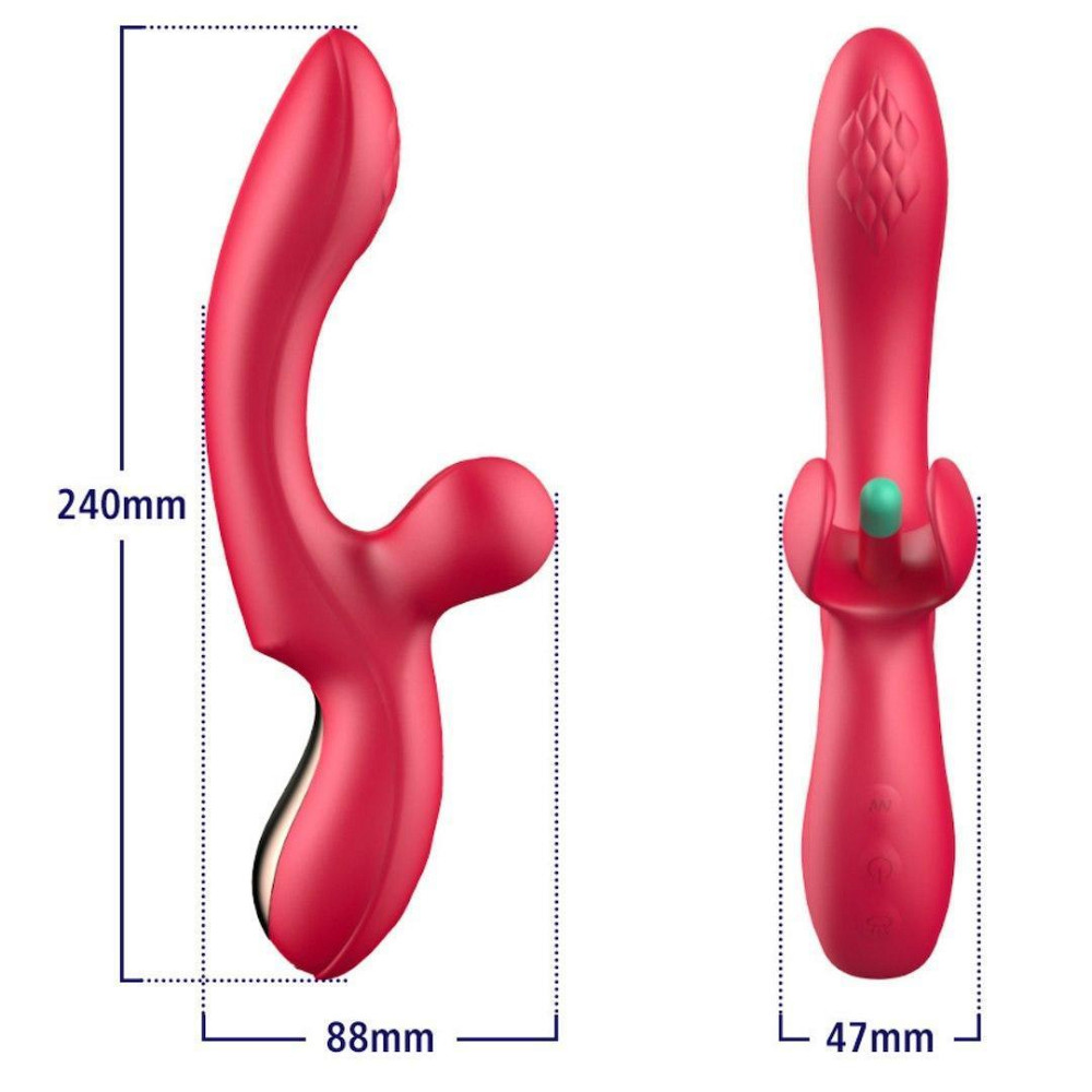 Вібратор - Erospace Sweet Play G-Spot & Critoral Flappinng Vibrator A16 Sex Aura Київ - фото 10
