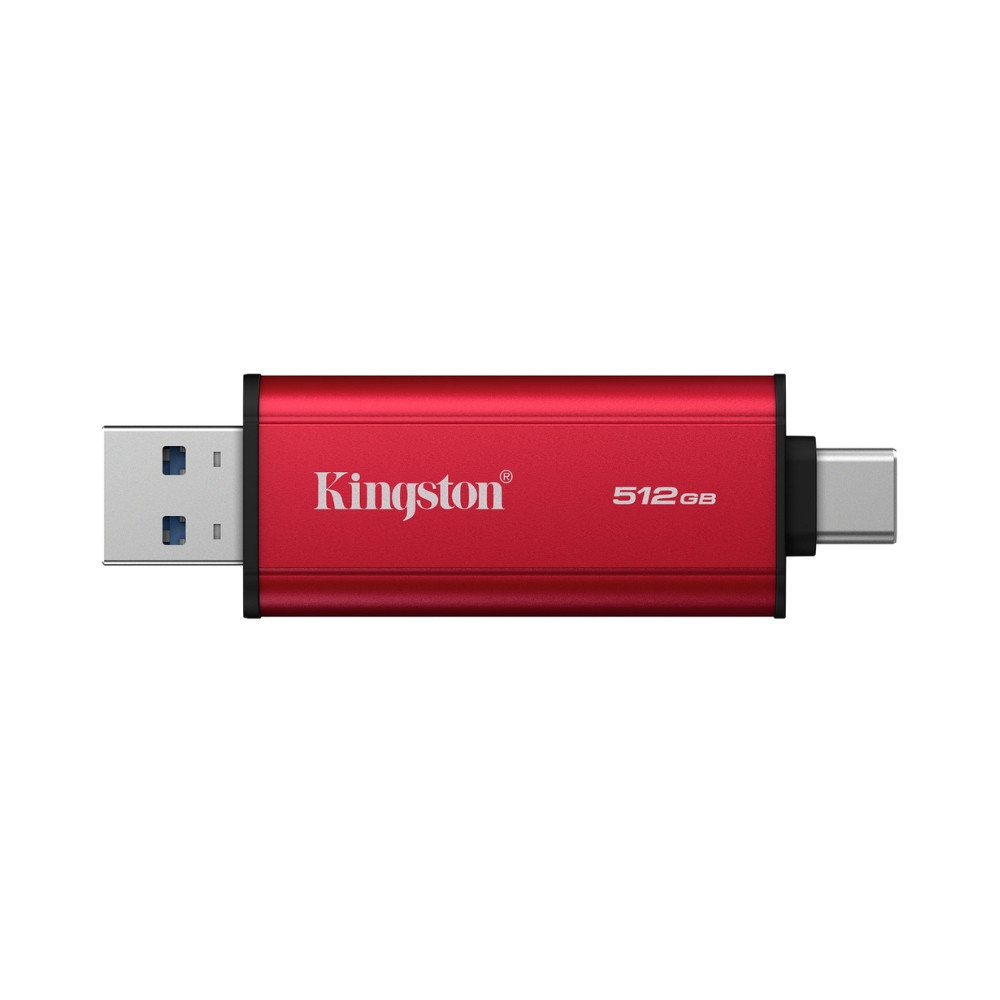Портативный SSD Kingston Dual USB-A/C 512GB Dual Portable 1050MB/s USB 3.2 Gen 2 Red/Black Киев - изображение 3